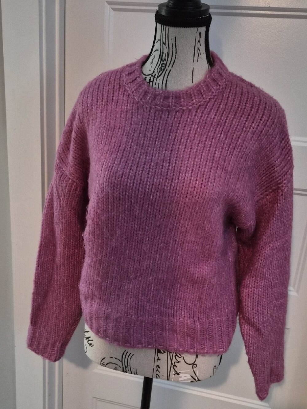 Z Supply Dusty Purple Chunky Crew Neck Sweater